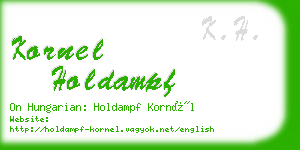 kornel holdampf business card